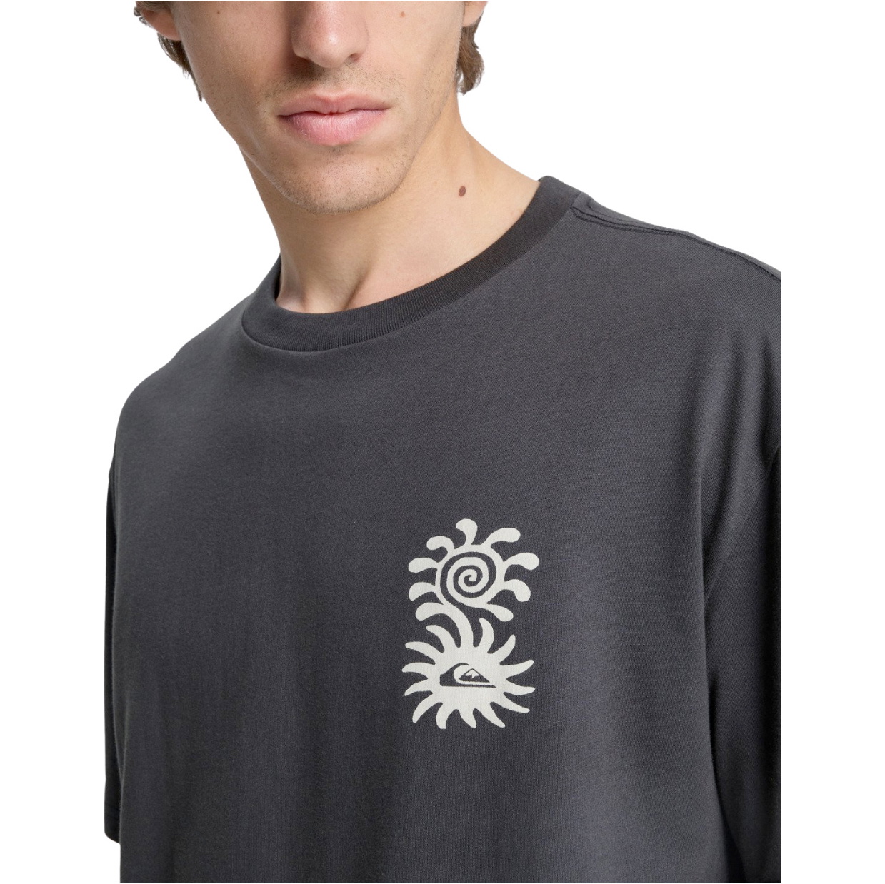 2026 Quiksilver Mens Evo Blossom Of Peace T-Shirt EQYZT08264 - Tarmac
